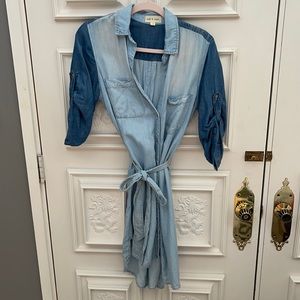 Anthropologie/Cloth & Stone Chambray Shirt Dress